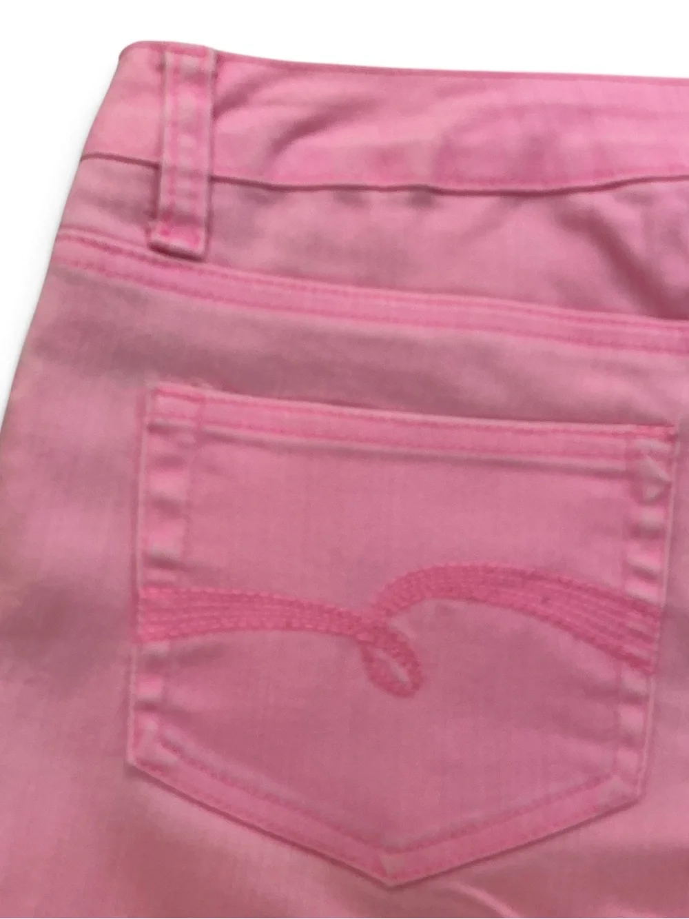 Girls Justice Stretch Denim Twill 5 pocket Low Rise Shorts in Barbie Pink-Sz14.5
